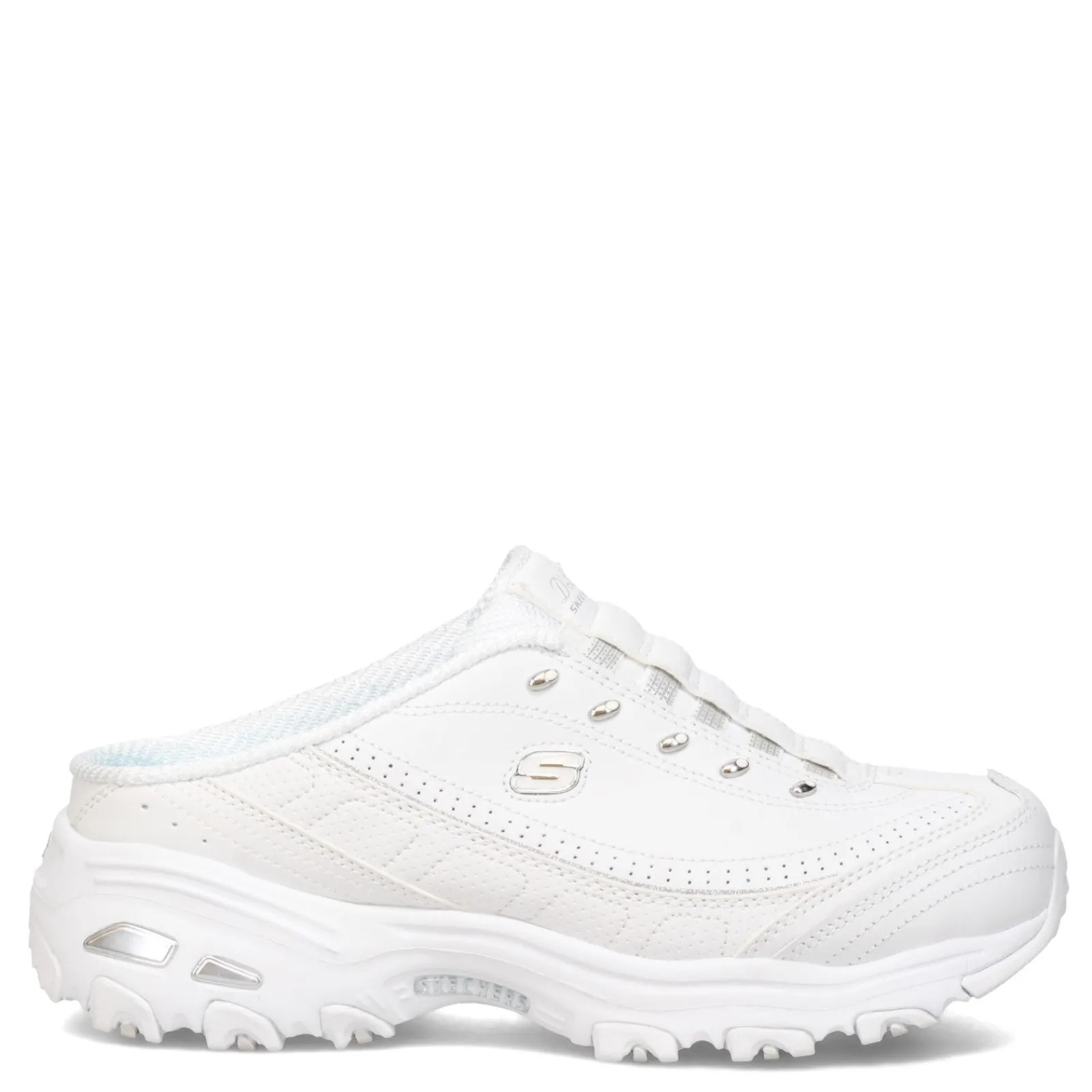New Skechers Women's , D'lites - Bright Sky Sneaker White Silver