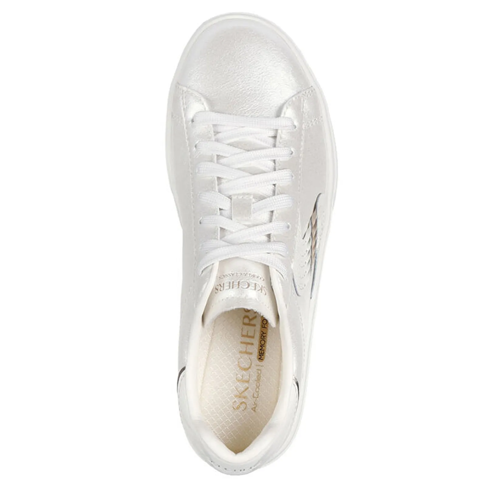 Outlet Skechers Women's , Eden LX - Slight Shimmer Sneaker Off White