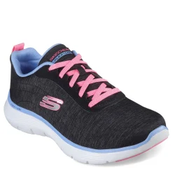 New Skechers Women's , Flex Appeal 5.0 - Modern Times Sneaker Black Multi