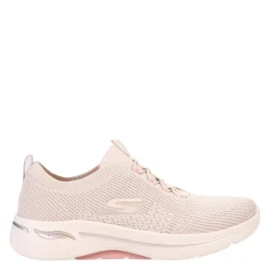 Outlet Skechers Women's , GO WALK Arch Fit - Crystal Waves Sneaker Taupe/Pink