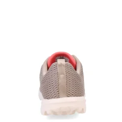 New Skechers Women's , GO WALK Travel - Fun Journey Sneaker - Wide Width Taupe