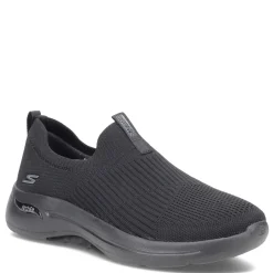 Online Skechers Women's , GOwalk Arch Fit - Iconic Slip-On - Wide Width Black/Black