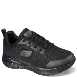 Clearance Skechers Work Women's Skechers, GOwalk Arch Fit SR Work Shoe - Wide Width Black