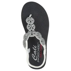 Discount Skechers Women's , Meditation - Sparkly Fleur Sandal White