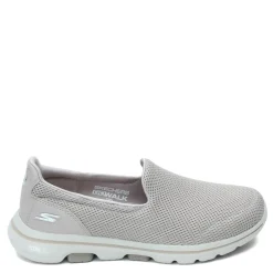 Clearance Skechers Women's Performance, Go Walk 5 Slip-On - Wide Width Taupe