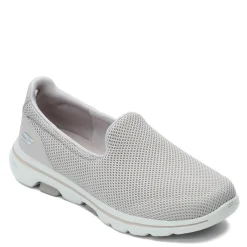 Clearance Skechers Women's Performance, Go Walk 5 Slip-On - Wide Width Taupe