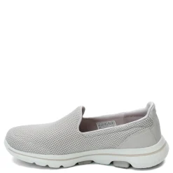 Clearance Skechers Women's Performance, Go Walk 5 Slip-On - Wide Width Taupe