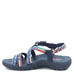 Outlet Skechers Women's , Reggae - Sew Me Sandal Navy Multi