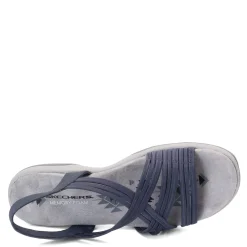 Best Skechers Women's , Reggae Slim - Simply Stretch Sandal Navy Blue