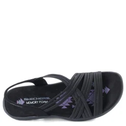 Discount Skechers Women's , Reggae Slim - Simply Stretch Sandal Black