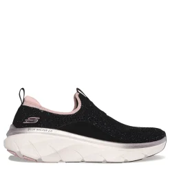 Skechers Women's , Relaxed Fit: D'Lux Walker 2.0 - Sparkle Forever Sneaker Black Rose Gold