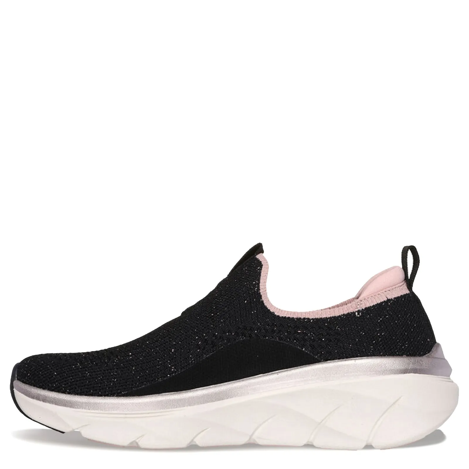 Skechers Women's , Relaxed Fit: D'Lux Walker 2.0 - Sparkle Forever Sneaker Black Rose Gold