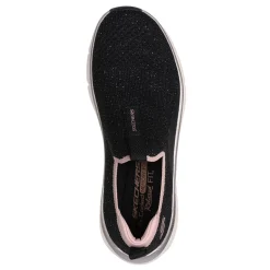 Skechers Women's , Relaxed Fit: D'Lux Walker 2.0 - Sparkle Forever Sneaker Black Rose Gold