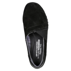 New Skechers Women's , Relaxed Fit: Breathe-Easy - Kindred Slip-On Black/Black