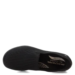 Hot Skechers Women's , Relaxed Fit: Arch Fit Reggae Cup - For Fun Slip-On Solid Black