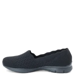 Clearance Skechers Women's , Seager Stat Slip-On Black/Black