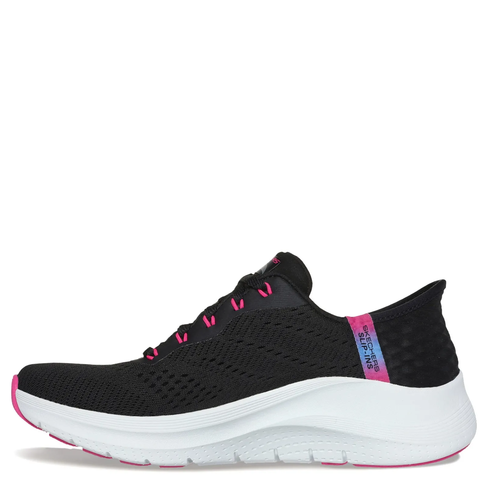 Discount Skechers Women's , Slip-ins: Arch Fit 2.0 - Easy Chic Sneaker Black/Hot Pink