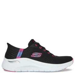 Skechers Women's , Slip-ins: Arch Fit 2.0 - Easy Chic Sneaker Black/Hot Pink