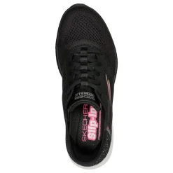 Clearance Skechers Women's , Slip-ins: GO WALK 6 - Vivid Idea Walking Shoe Black Pink