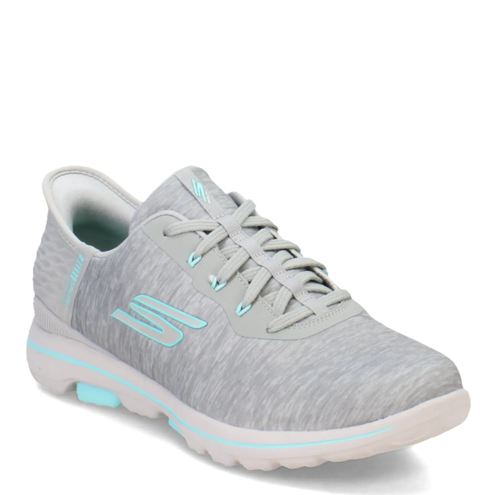Discount Skechers Women's , Slip-ins GO GOLF WALK 5 Slip-Ins Sneaker Grey/Aqua