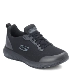 Outlet Skechers Work Women's Skechers, Squad SR Work Shoe - Wide Width Black