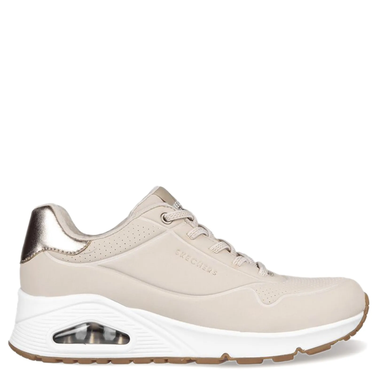 New Skechers Women's Street, Uno-Shimmer Away Sneaker Natural