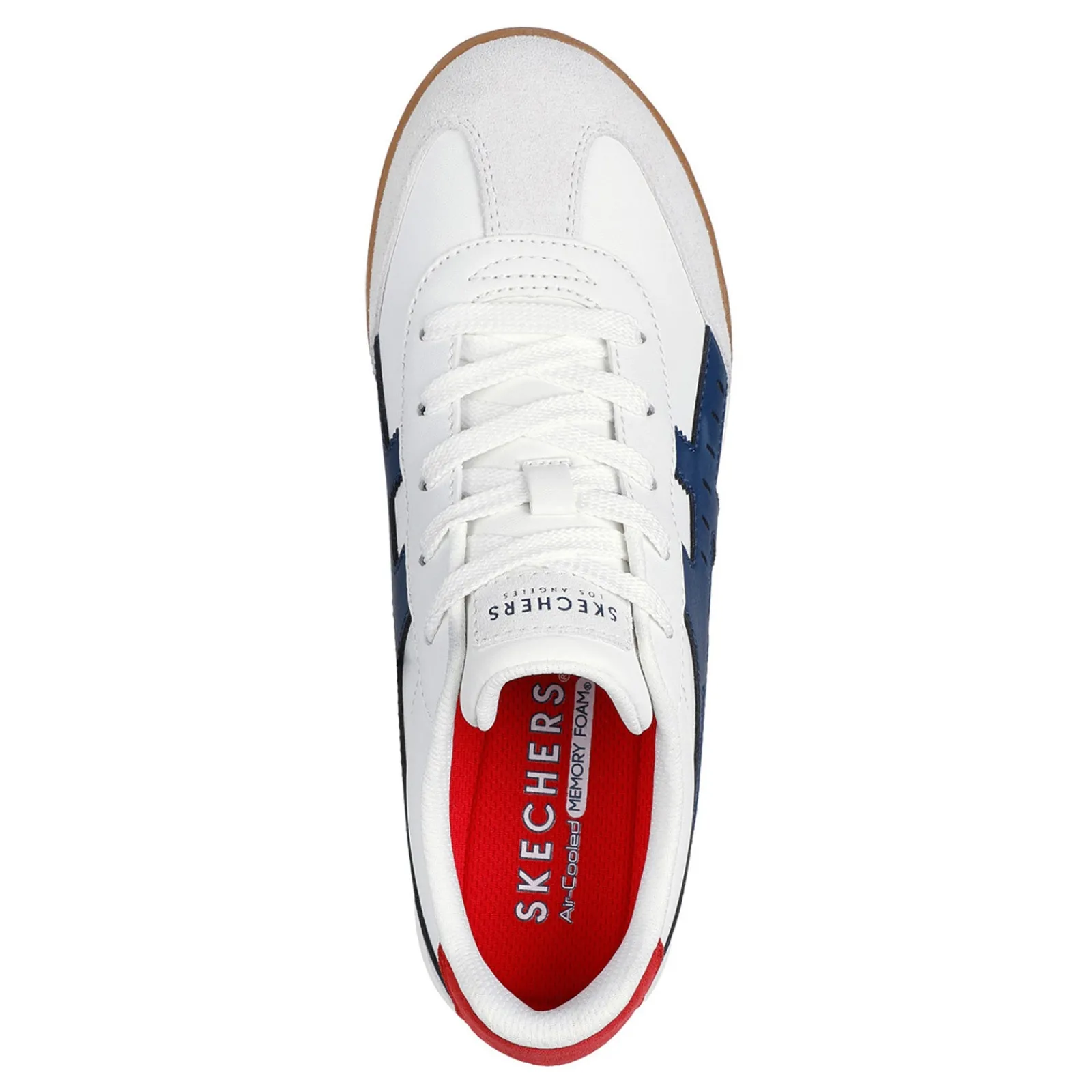 Clearance Skechers Women's Street, Zinger 2.0 - La Bella Sneaker White Navy Red