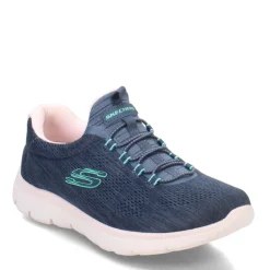 Best Skechers Women's , Summits - Fun Flair Sneaker - Wide Width Navy