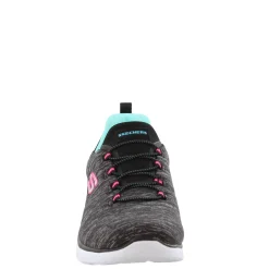 Hot Skechers Women's , Summits - Quick Getaway - Wide Width Black / Blue