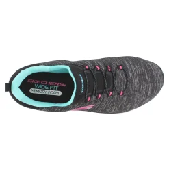Hot Skechers Women's , Summits - Quick Getaway - Wide Width Black / Blue