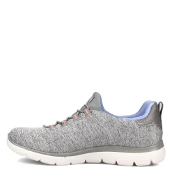 New Skechers Women's , Summits - Quick Getaway Sneaker Grey Blue