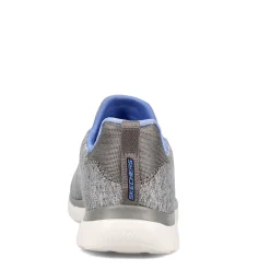 New Skechers Women's , Summits - Quick Getaway Sneaker Grey Blue
