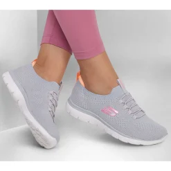 Skechers Women's , Summits - Top Player Sneaker - Wide Width Gray