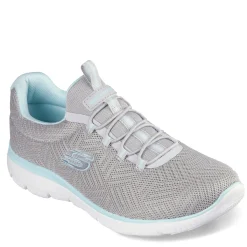 Clearance Skechers Women's , Summits - Artistry Chic Sneaker Grey Light Blue