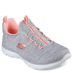 Best Skechers Women's , Summits - Fresh Impression Sneaker - Wide Width Grey Coral