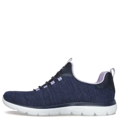 New Skechers Women's , Summits - Fresh Impression Sneaker - Wide Width Navy Lavender