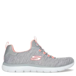 Sale Skechers Women's , Summits - Fresh Impression Sneaker - Wide Width Grey Coral