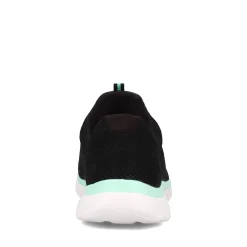 New Skechers Women's , Summits - Cool Classic Sneaker - Wide Width Black Turquoise