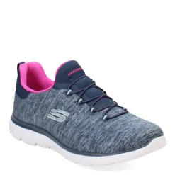Hot Skechers Women's , Summits - Quick Getaway - Wide Width Grey Navy Pink