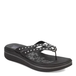 Discount Skechers Women's , Upgrades Be Jeweled Thong Sandals Black