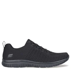 Discount Skechers Women's , Virtue Sneaker - Wide Width Solid Black