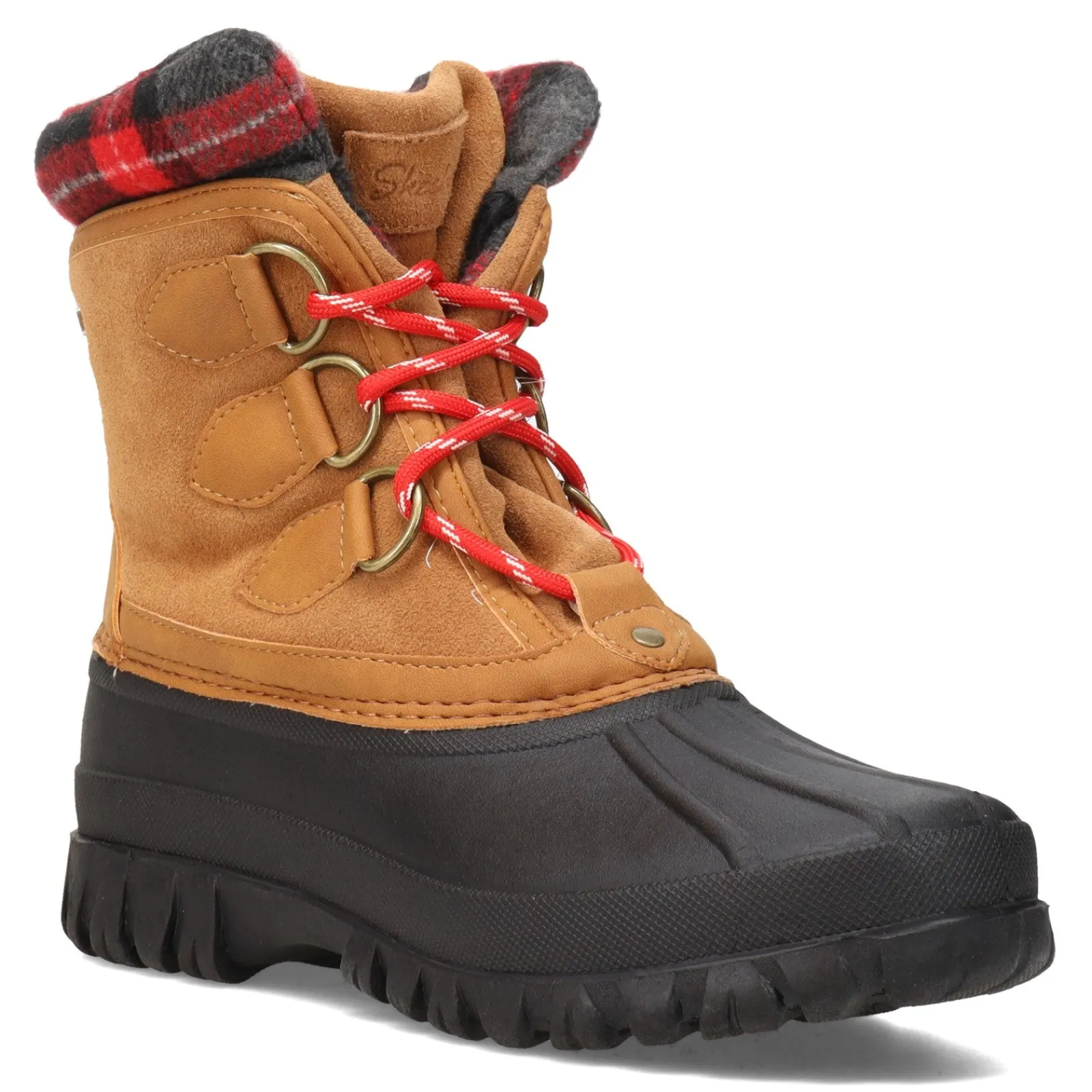 Online Skechers Women's , Windom - Plaid Town Boot Black