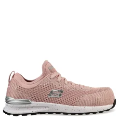 Sale Skechers Work Women's , Bulklin - Balran Comp Toe Work Shoe Pink