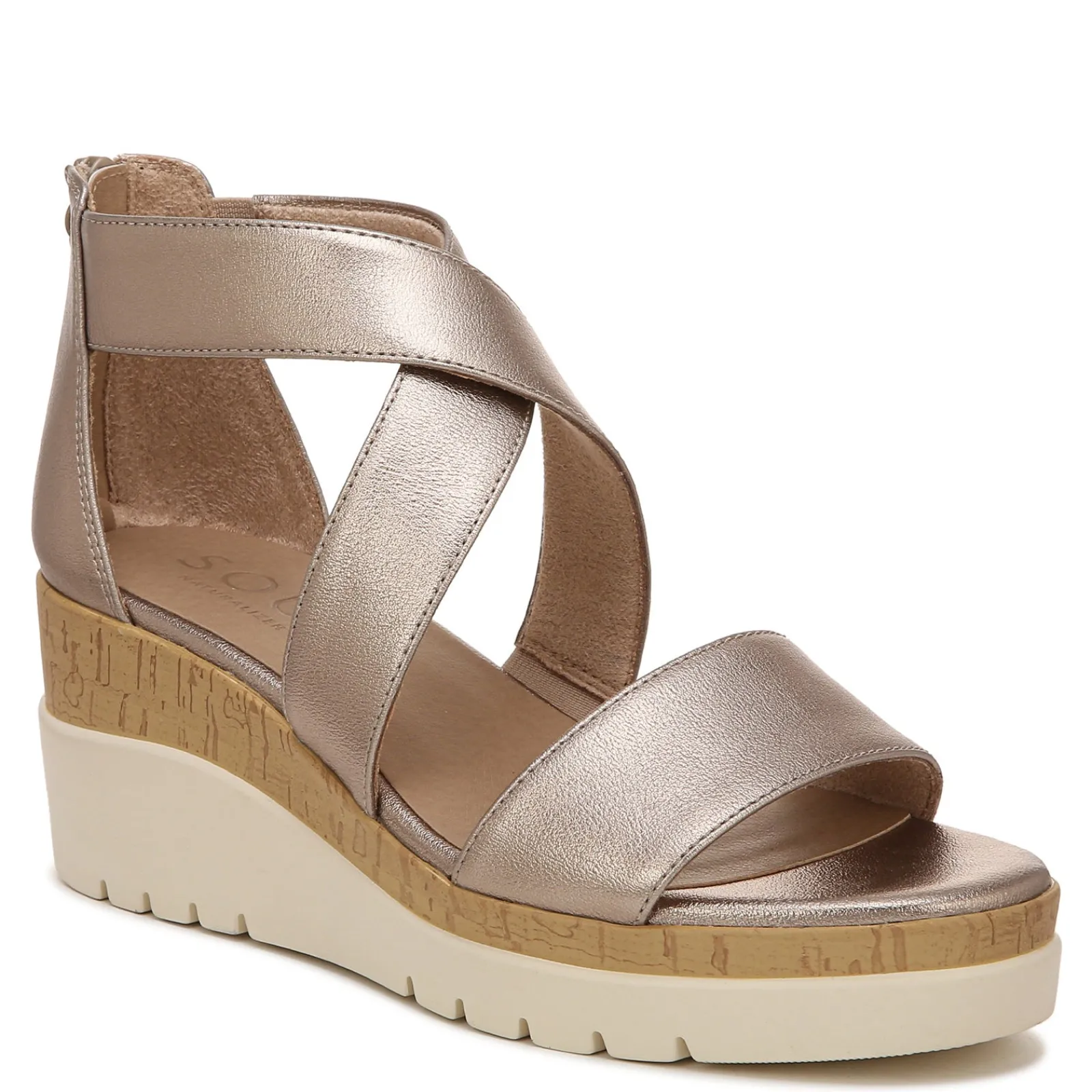 Outlet SOUL Naturalizer Women's , Goodtimes Wedge Sandal Silver