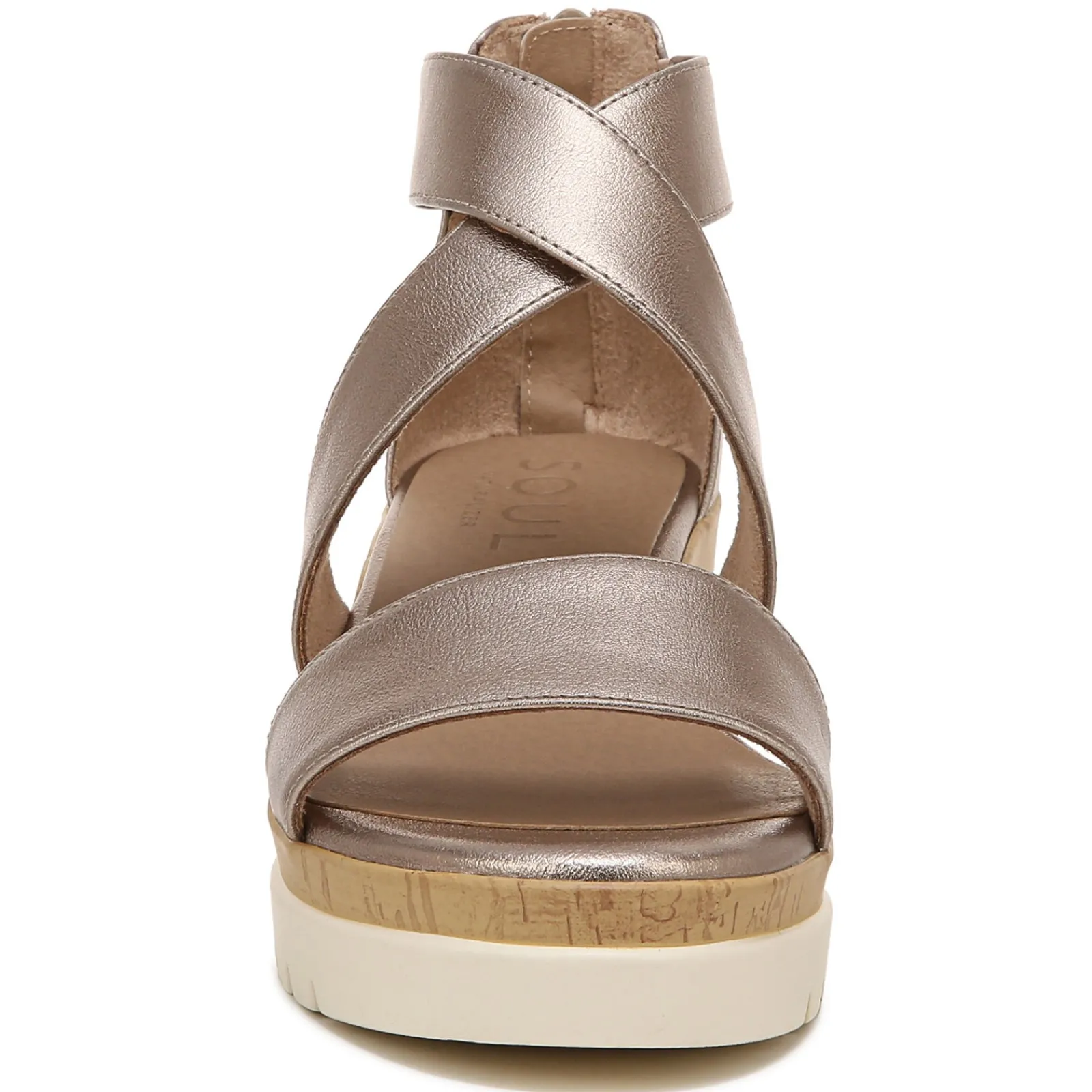 Outlet SOUL Naturalizer Women's , Goodtimes Wedge Sandal Silver