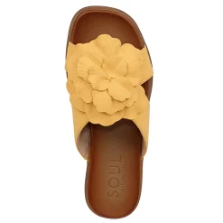 Discount SOUL Naturalizer Women's , Joyful Slide Amber Glow Faux Leather