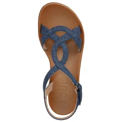 SOUL Naturalizer Women's , Solo Sandal Blue
