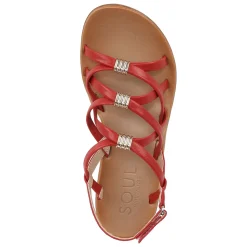 New SOUL Naturalizer Women's , Sierra Sandal Red Faux Leather