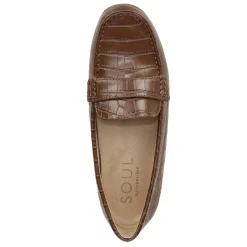 Clearance SOUL Naturalizer Women's , Seven Loafer Brown Croco