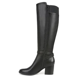 Clearance SOUL Naturalizer Women's , Uptown Boot - Wide Calf Black Faux Leather